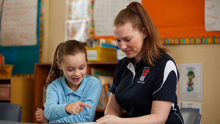 Sarah with teacher