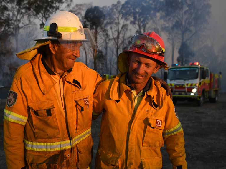 Australian bushfire crisis fireman