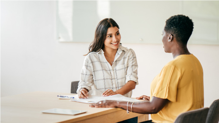 two women having a job interview