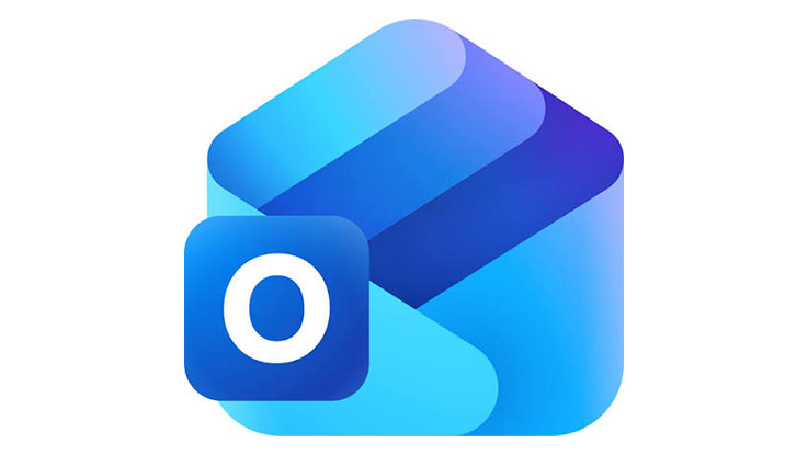 a blue envelope with a white letter O