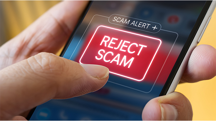 Photo scam alert on phone