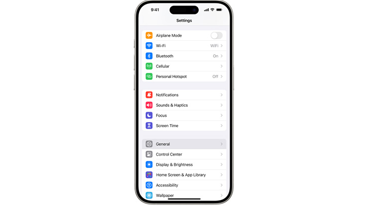 a screenshot of an iphone with the settings app open