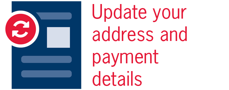 Supporters - Update address and payment details