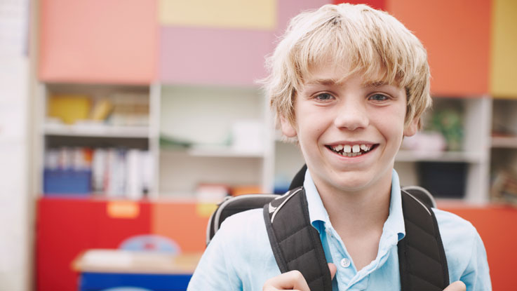 Boy at school