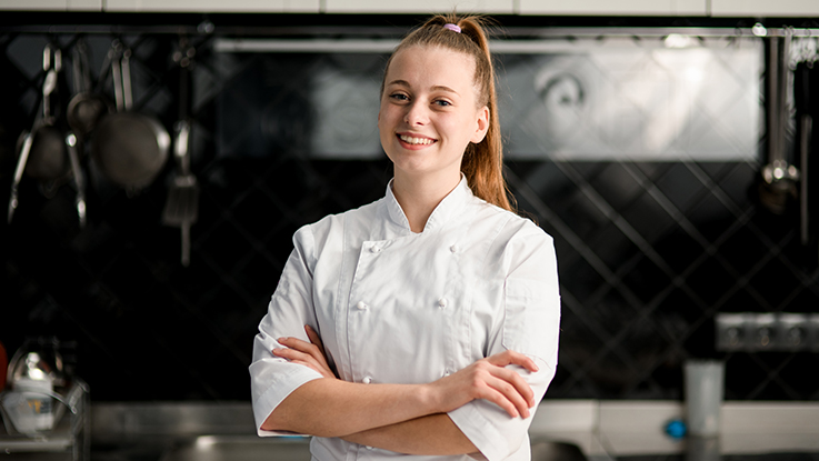 chef standing in a kitchen