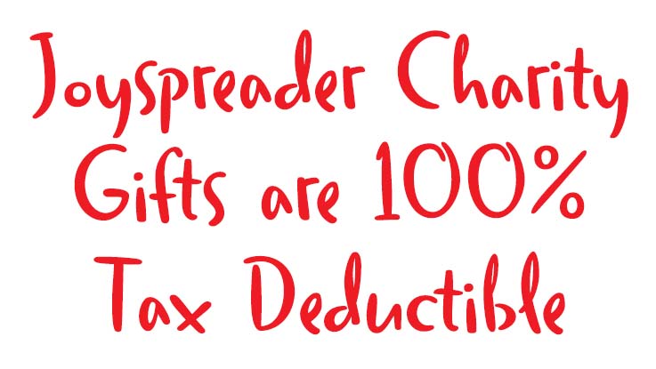 Joyspreaders are tax deductible
