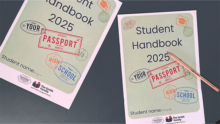 two pieces of paper that say passport and the smith family on them