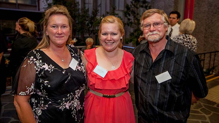 Jaimi and her family at the Graduation Ceremony 2014