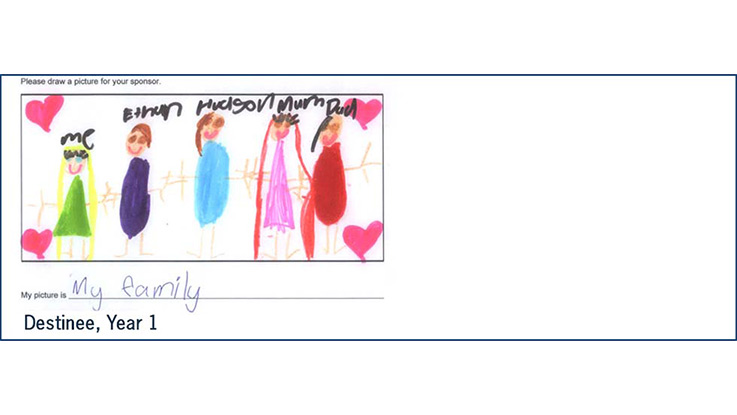 a sponsored student from the smith family art work