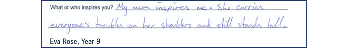 a sponsored student from the smith family thank you note