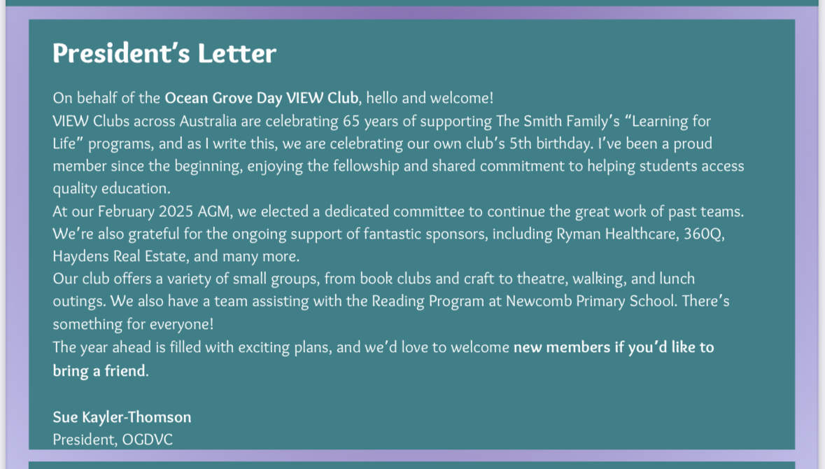 president-letter